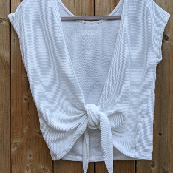 CLUB Monaco White Tyrena Tie-back Top - Picture 8 of 13